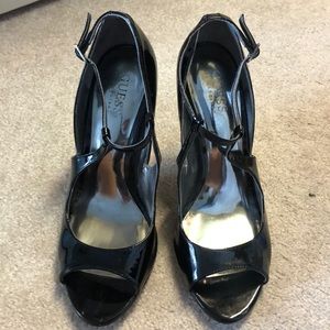 GUESS by Marciano Black Patent Heels, Size 6.5M